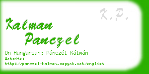 kalman panczel business card