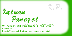 kalman panczel business card